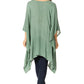 Sakkas Wren Lightweight Circle Poncho Top Blouse With Detailed Embroidery