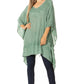 Sakkas Wren Lightweight Circle Poncho Top Blouse With Detailed Embroidery