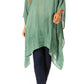 Sakkas Wren Lightweight Circle Poncho Top Blouse With Detailed Embroidery