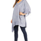 Sakkas Wren Lightweight Circle Poncho Top Blouse With Detailed Embroidery