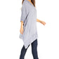 Sakkas Wren Lightweight Circle Poncho Top Blouse With Detailed Embroidery