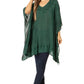 Sakkas Wren Lightweight Circle Poncho Top Blouse With Detailed Embroidery
