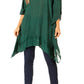 Sakkas Wren Lightweight Circle Poncho Top Blouse With Detailed Embroidery