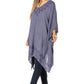 Sakkas Wren Lightweight Circle Poncho Top Blouse With Detailed Embroidery