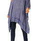 Sakkas Wren Lightweight Circle Poncho Top Blouse With Detailed Embroidery