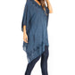Sakkas Wren Lightweight Circle Poncho Top Blouse With Detailed Embroidery
