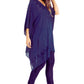 Sakkas Wren Lightweight Circle Poncho Top Blouse With Detailed Embroidery