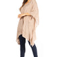 Sakkas Wren Lightweight Circle Poncho Top Blouse With Detailed Embroidery
