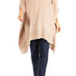 Sakkas Wren Lightweight Circle Poncho Top Blouse With Detailed Embroidery