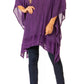 Sakkas Wren Lightweight Circle Poncho Top Blouse With Detailed Embroidery