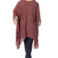 Sakkas Wren Lightweight Circle Poncho Top Blouse With Detailed Embroidery