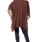 Sakkas Wren Lightweight Circle Poncho Top Blouse With Detailed Embroidery