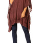 Sakkas Wren Lightweight Circle Poncho Top Blouse With Detailed Embroidery