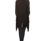 Sakkas Wren Lightweight Circle Poncho Top Blouse With Detailed Embroidery