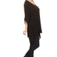 Sakkas Wren Lightweight Circle Poncho Top Blouse With Detailed Embroidery