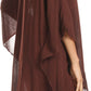 Sakkas Wren Lightweight Circle Poncho Top Blouse With Detailed Embroidery