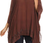 Sakkas Wren Lightweight Circle Poncho Top Blouse With Detailed Embroidery