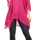 Sakkas Wren Lightweight Circle Poncho Top Blouse With Detailed Embroidery