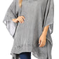 Sakkas Wren Lightweight Circle Poncho Top Blouse With Detailed Embroidery