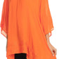 Sakkas Wren Lightweight Circle Poncho Top Blouse With Detailed Embroidery