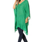 Sakkas Wren Lightweight Circle Poncho Top Blouse With Detailed Embroidery