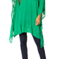 Sakkas Wren Lightweight Circle Poncho Top Blouse With Detailed Embroidery