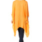Sakkas Wren Lightweight Circle Poncho Top Blouse With Detailed Embroidery