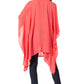 Sakkas Wren Lightweight Circle Poncho Top Blouse With Detailed Embroidery