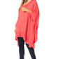 Sakkas Wren Lightweight Circle Poncho Top Blouse With Detailed Embroidery