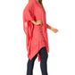 Sakkas Wren Lightweight Circle Poncho Top Blouse With Detailed Embroidery
