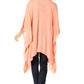 Sakkas Wren Lightweight Circle Poncho Top Blouse With Detailed Embroidery