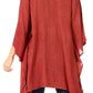 Sakkas Wren Lightweight Circle Poncho Top Blouse With Detailed Embroidery