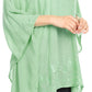 Sakkas Wren Lightweight Circle Poncho Top Blouse With Detailed Embroidery
