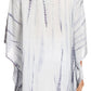 Sakkas Wren Lightweight Circle Poncho Top Blouse With Detailed Embroidery