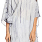 Sakkas Wren Lightweight Circle Poncho Top Blouse With Detailed Embroidery
