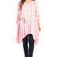 Sakkas Wren Lightweight Circle Poncho Top Blouse With Detailed Embroidery