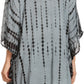 Sakkas Wren Lightweight Circle Poncho Top Blouse With Detailed Embroidery