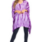 Sakkas Wren Lightweight Circle Poncho Top Blouse With Detailed Embroidery