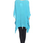 Sakkas Wren Lightweight Circle Poncho Top Blouse With Detailed Embroidery