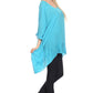 Sakkas Wren Lightweight Circle Poncho Top Blouse With Detailed Embroidery