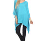 Sakkas Wren Lightweight Circle Poncho Top Blouse With Detailed Embroidery
