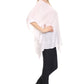 Sakkas Wren Lightweight Circle Poncho Top Blouse With Detailed Embroidery