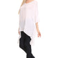 Sakkas Wren Lightweight Circle Poncho Top Blouse With Detailed Embroidery