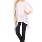 Sakkas Wren Lightweight Circle Poncho Top Blouse With Detailed Embroidery
