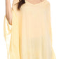 Sakkas Wren Lightweight Circle Poncho Top Blouse With Detailed Embroidery