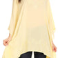 Sakkas Wren Lightweight Circle Poncho Top Blouse With Detailed Embroidery