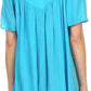 Sakkas Talulla Long V Neck Batik Floral Leaf Embroidered Printed Blouse Shirt Top