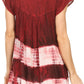 Sakkas Layleka Long Tie Dye Ombre Batik Embroidered Sequin Beaded Shirt Blouse Top
