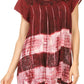 Sakkas Layleka Long Tie Dye Ombre Batik Embroidered Sequin Beaded Shirt Blouse Top