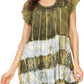 Sakkas Layleka Long Tie Dye Ombre Batik Embroidered Sequin Beaded Shirt Blouse Top